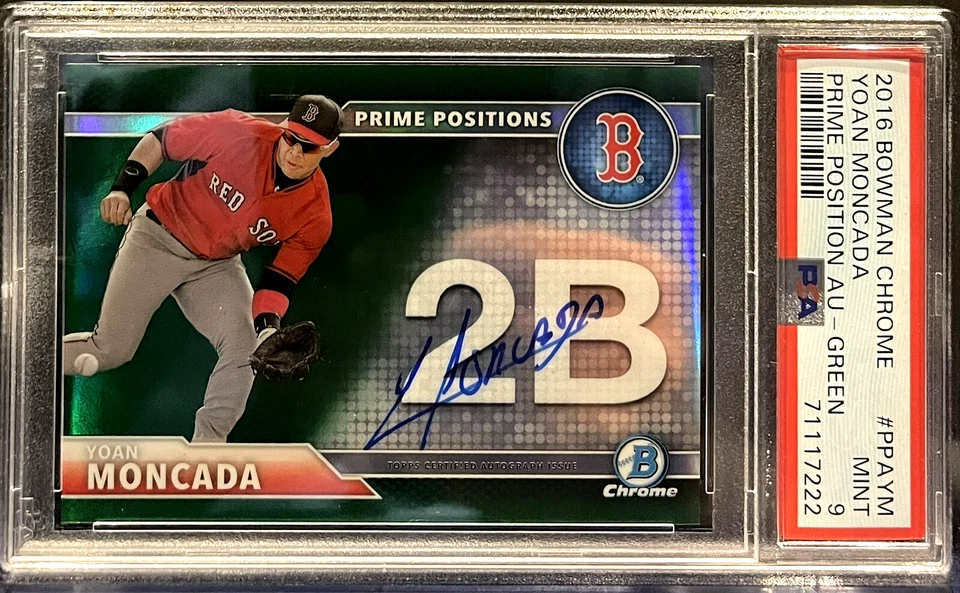 Bowman 2016 cromo primera posición autógrafo refractor verde #ppaym #54/99 PSA9 Foto 1 de 2