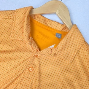 Cutter & Buck CB Mens Polo Short Sleeve Shirt L Orange Performance Wicking - Picture 1 of 15