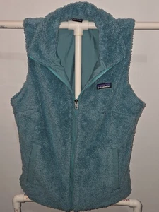 Patagonia Sherpa Fleece Weste Damen Medium Türkis Full Zip Flauschig Fellig Kuschelig - Bild 1 von 6