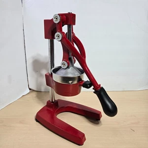 Palm Restaurant Heavy Duty Lemon Orange Citrus Juicer Hand Press Squeezer Red - Picture 1 of 6