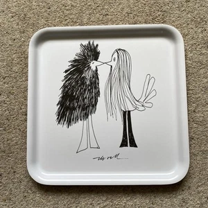 IKEA Tray Square Olle Eksell Onskedrom Collection Novelty Bird Design 13" x 13" - Picture 1 of 6