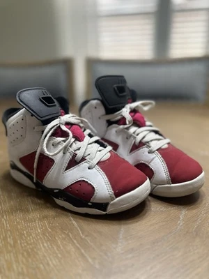 Zapatillas Carmine Retro Jordan 6 Niños Talla 1Y Usadas Sin Caja Foto 1 de 4