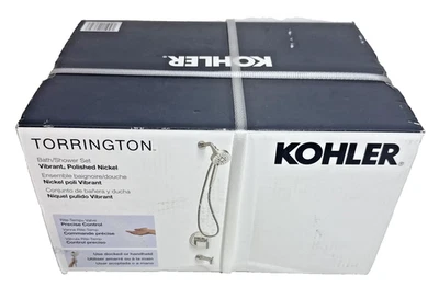 KOHLER Torrington Tub and Shower Faucet Set 1.75 GPM Vibrant Polished Nickel New - Image 1 of 4