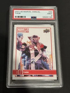 2021 UPPER DECK MARVEL ANNUAL  #89 THOR PSA 9 - POP 1 -None Higher as of 4/25/25 - Picture 1 of 2
