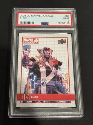 2021 UPPER DECK MARVEL ANNUAL  #89 THOR PSA 9 - POP 1 -None Higher as of 4/25/25 - Image 1 of 2