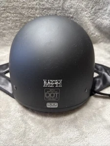 MPH Half Helmet Cap Matte Black XL Motorbike Motorcycle MPH9620 Certified - Picture 1 of 19