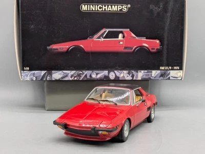 Modellini auto 1:18 Minichamps Fiat X1/9 1974 rosso con scatola originale - Immagine 1 di 4