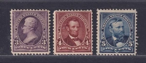 United States Scott 268 280 281 MH OG 1st Bureau Issues Tiny Thin Spots SCV $100 - Picture 1 of 2