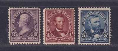 United States Scott 268 280 281 MH OG 1st Bureau Issues Tiny Thin Spots SCV $100 - Image 1 of 2