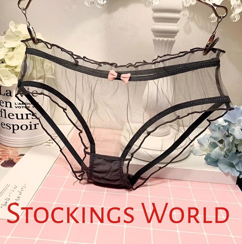 Bragas de nailon transparentes completamente transparentes estilo vintage aspecto retro sexy Foto 1 de 4