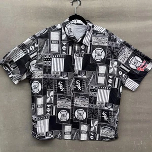 Camicia Chicago White Sox uomo XL con bottoni stampa all over mendicanti pizza promo MLB - Foto 1 di 6