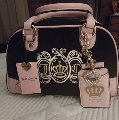 Juicy Couture Liquorice Pink Diamond Juicy Lovers Club Bowler~Brand New w/Tags - Image 1 of 4