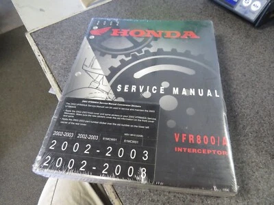 Nuevo de Lote Antiguo Honda Manual de Servicio de Fábrica 2002 VFR800 VFR800A Interceptor 61MCW00 Foto 1 de 4