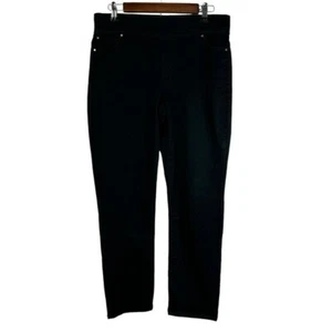 Kim Rogers Tummy Control Straight Leg Pull-On Straight Jeans Women's 8 Avg Black - Picture 1 of 10