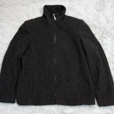 Vintage Petite Sophisticate Jacket Womens 2 Gray Wool Cashmere Blend Preppy Coat - Image 1 of 4