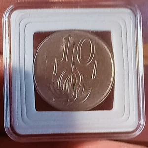 1965 10 CENTS SOUTH AFRICA RARE FOR COLLECTOR - Picture 1 of 7