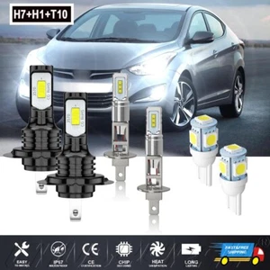 6PC H7 H1 T10 Combo LED Headlight Bulbs High Low Beam For Hyundai i30 2007-2017 - Picture 1 of 24