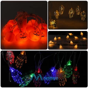 10FT Halloween LED String Lights Waterproof Outdoor Indoor Fairy Garden Decor - Picture 1 of 72