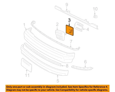 Componentes de parachoques-soporte de parachoques Ford OEM 92-07 E-150 Club Wagon F2UZ17B883A Foto 1 de 2