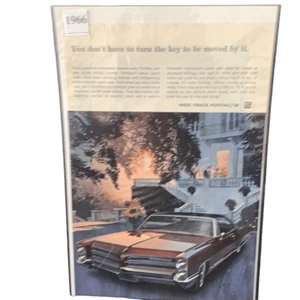 Vintage 1966 Pontiac Bonneville Don’t Have To Turn The Key Ad Advertisement - Picture 1 of 4