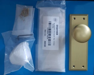 Signature Hardware SH552123SB, Dummy, 2 Door Knobs w 2 Plates, Satin Brass - Bild 1 von 5