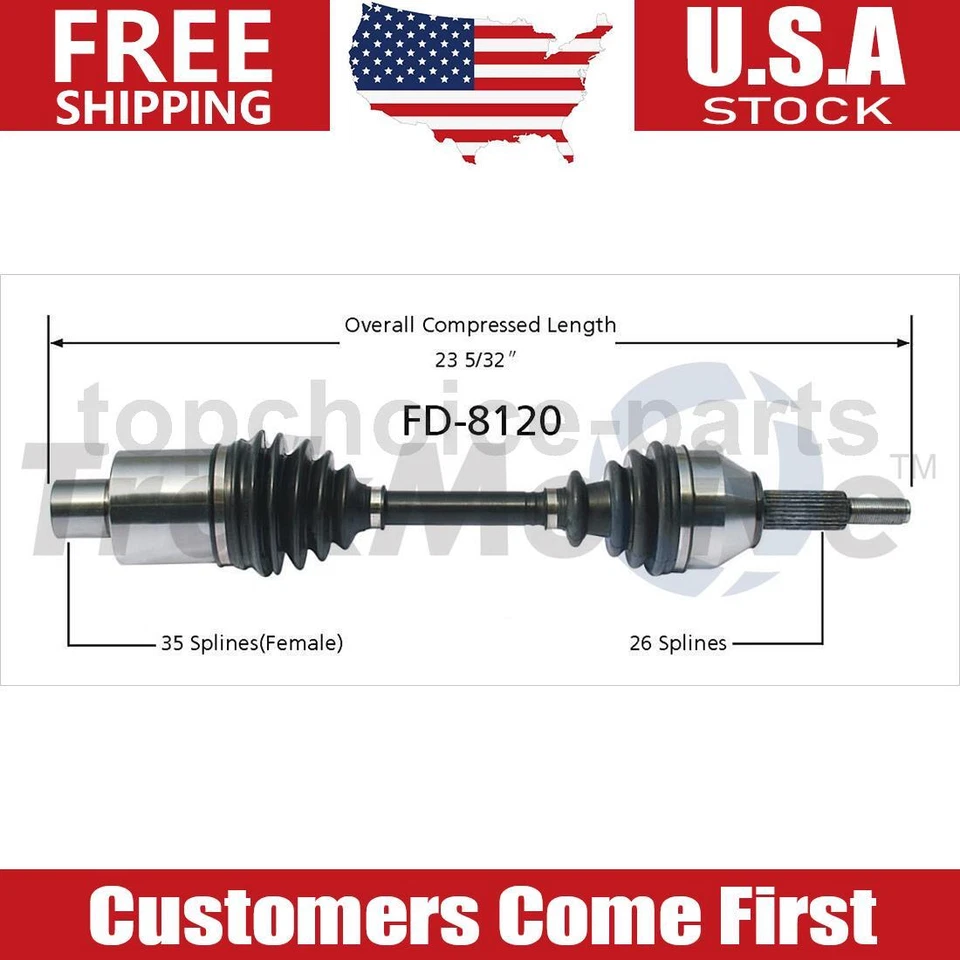 OE 前左发球杆侧 CV 轴轴适用于 Mercury Monterey 4.2L 2004-2007 — 第 1/1 张图片