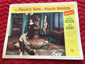 Tarjeta de vestíbulo de la película Private War of Major Benson 1955--Charlton Heston-Julie Adams - Imagen 1 de 4