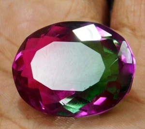 93.20 Ct. Large Tourmaline Bi-Color Oval Cut Loose Gemstone Gift for Birthday - Picture 1 of 7