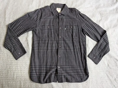 Levi's Shirt Men Medium Black Gray Check Brushed Cotton Button Up Long Sleeve - Image 1 of 4