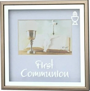 First Holy Communion Photo Frame 6 x 4" Photo Gift Present - Picture 1 of 6