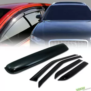 For 90-93 Accord Sedan Sun Rain Wind Window Visors+Moonroof Moon Roof Deflector - Picture 1 of 2