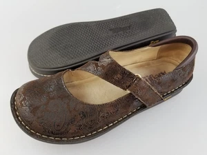 ALEGRIA JIL-562 Brown Leather Mary Jane Shoes Women's EU 40 US 9.5-10  - Picture 1 of 12