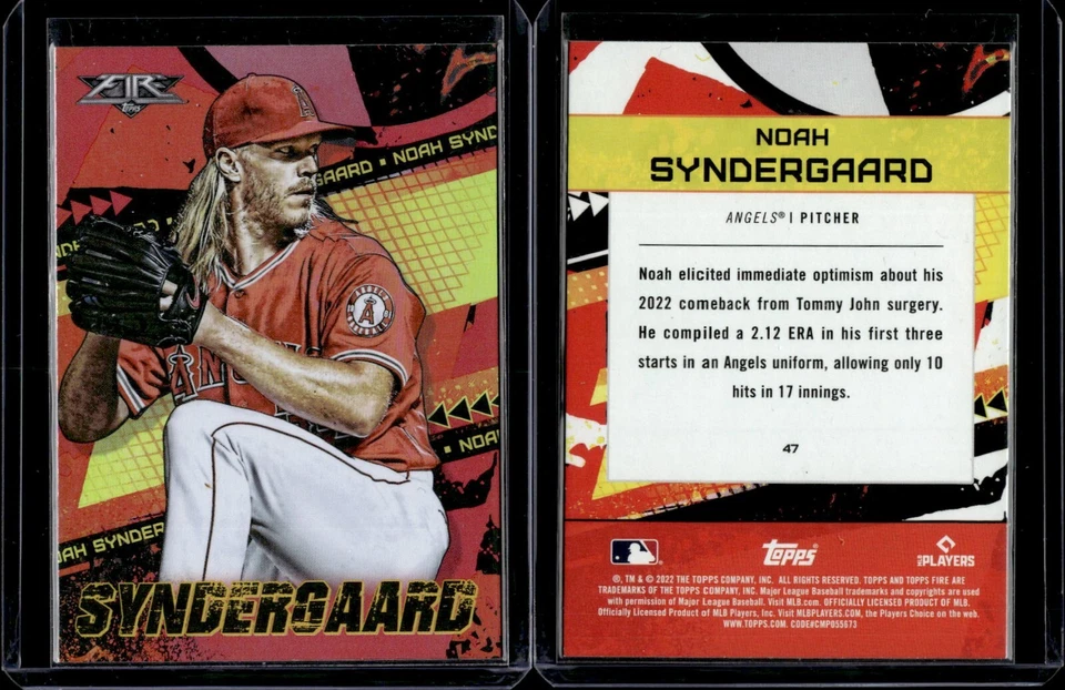 2022 Topps Fire Red #47 Noah Syndergaard - Image 1 of 1