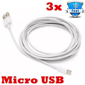 12x 10 Ft Fast Strong Cable USB Micro Cord Charger For Samsung Galaxy S6 S7 Edge - Picture 1 of 6