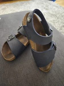 Kids Birkenstock Size 8 Navy Blue Leather - Picture 1 of 7