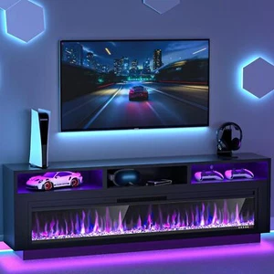 58" Fireplace TV Stand with LED Light, Spurgehom Media Console for Living Room - Picture 1 of 20