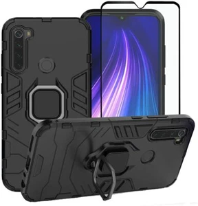 case for Xiaomi Redmi Note 8 Rugged Shockproof + Plus Screen protector Kickstand - Picture 1 of 7