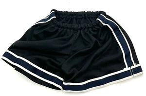 Pantalones cortos deportivos Build-A-Bear negros con ribete blanco y azul - Imagen 1 de 2