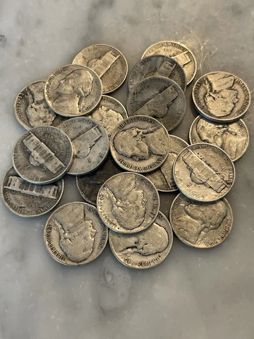 Lot of 20 Coins Silver War Nickels WWII 35% Silver - Choose How Many Lots of 20! Cover