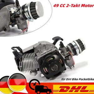 49 CC 2-Takt Motor für Dirt Bike Pocketbike Kinderquad Mini Getriebe Vergaser - Bild 1 von 9