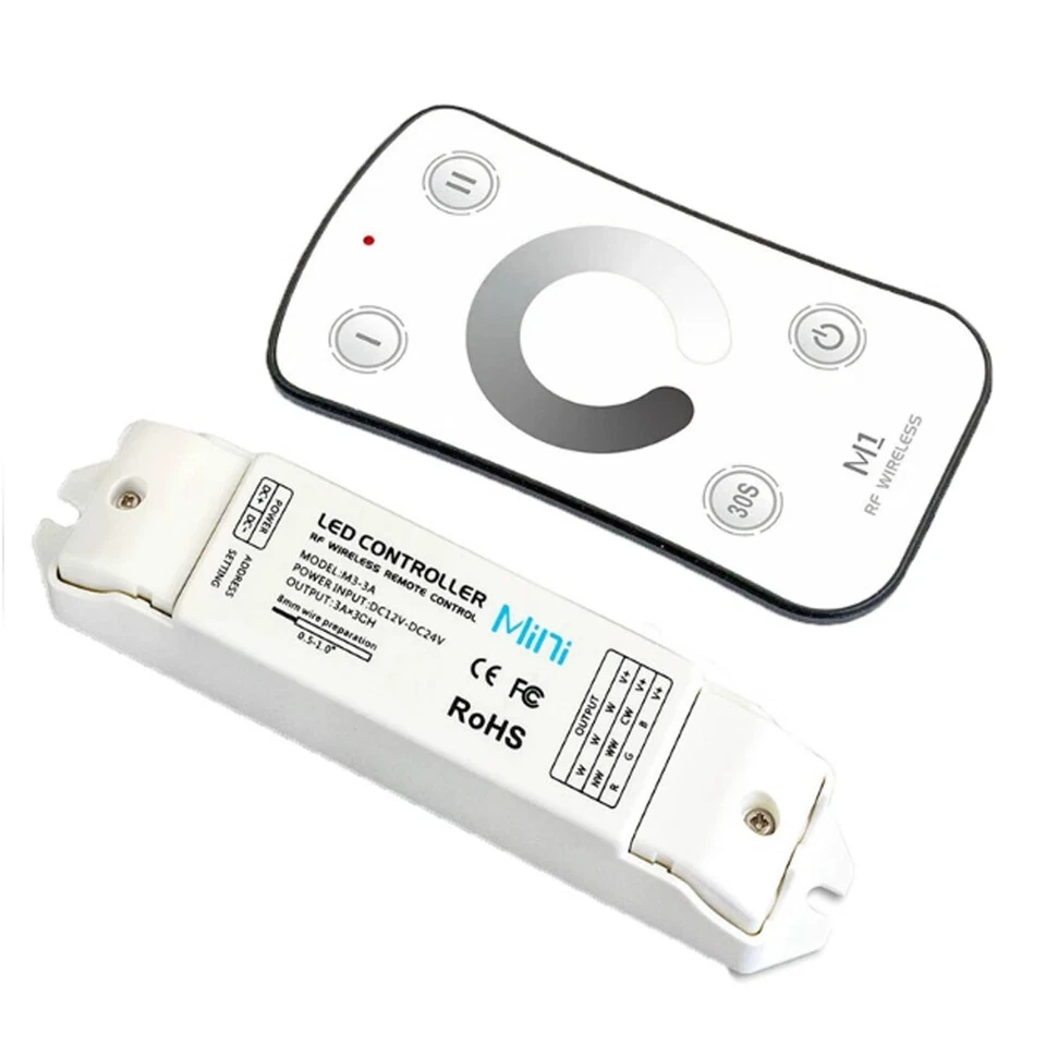 LTECH Led Strip light Dimmer 2.4G RF Touch Remote Constant Voltage Receiver 3/5A - Image 1 of 4