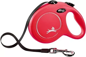 Nueva cinta clásica Flexi de plomo para perros L roja 5 m 1-50 kg (16 pies 1-110 libras) - Imagen 1 de 5