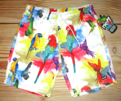 MENS NEFF PARROTS TROPICAL HOT TUB LINED SWIM BOARD SHORTS SIZE M - Image 1 of 3
