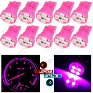 10x Purple T10 Wedge 4-SMD 12V LED License Plate Instrument Cluster Lights Lamp - Picture 1 of 5