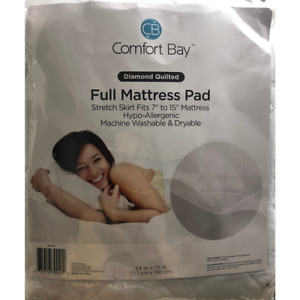 Comfort Bay diamond quilted Full mattress pad