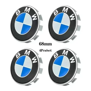 4 COPRIMOZZO BMW LOGO ORIGINALE TAPPI RUOTA Serie 1 2 3 4 5 6 7 M Z X CAPS 68mm - Zdjęcie 1 z 7