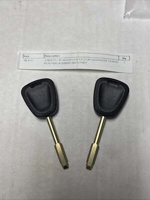 2 NEW 90 - 97 JAGUAR XJ6 XJ12 XJR SOVEREIGN VANDEN PLAS REPLACEMENT UNCUT KEY  - Image 1 of 3