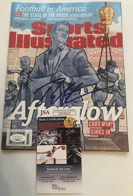 THEO EPSTEIN SIGNED SPORTS ILLUSTRATED MAGAZINE COVER CHICAGO CUBS 2016 JSA COA - Image 1 of 3