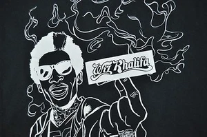t-shirt medium wiz khalifa rappeur rap auteur-compositeur acteur 21 pouces pit to pit - Photo 1 sur 3