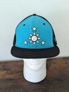 Philippines Flag Hat Size 7 1/2 Black Teal New Era 5950 Filipino Sun Stars - Picture 1 of 12